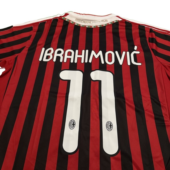 2011/12 AC Milan Ibrahimovic' #11 Soccer Jersey Size M,L - Picture 6 of 8